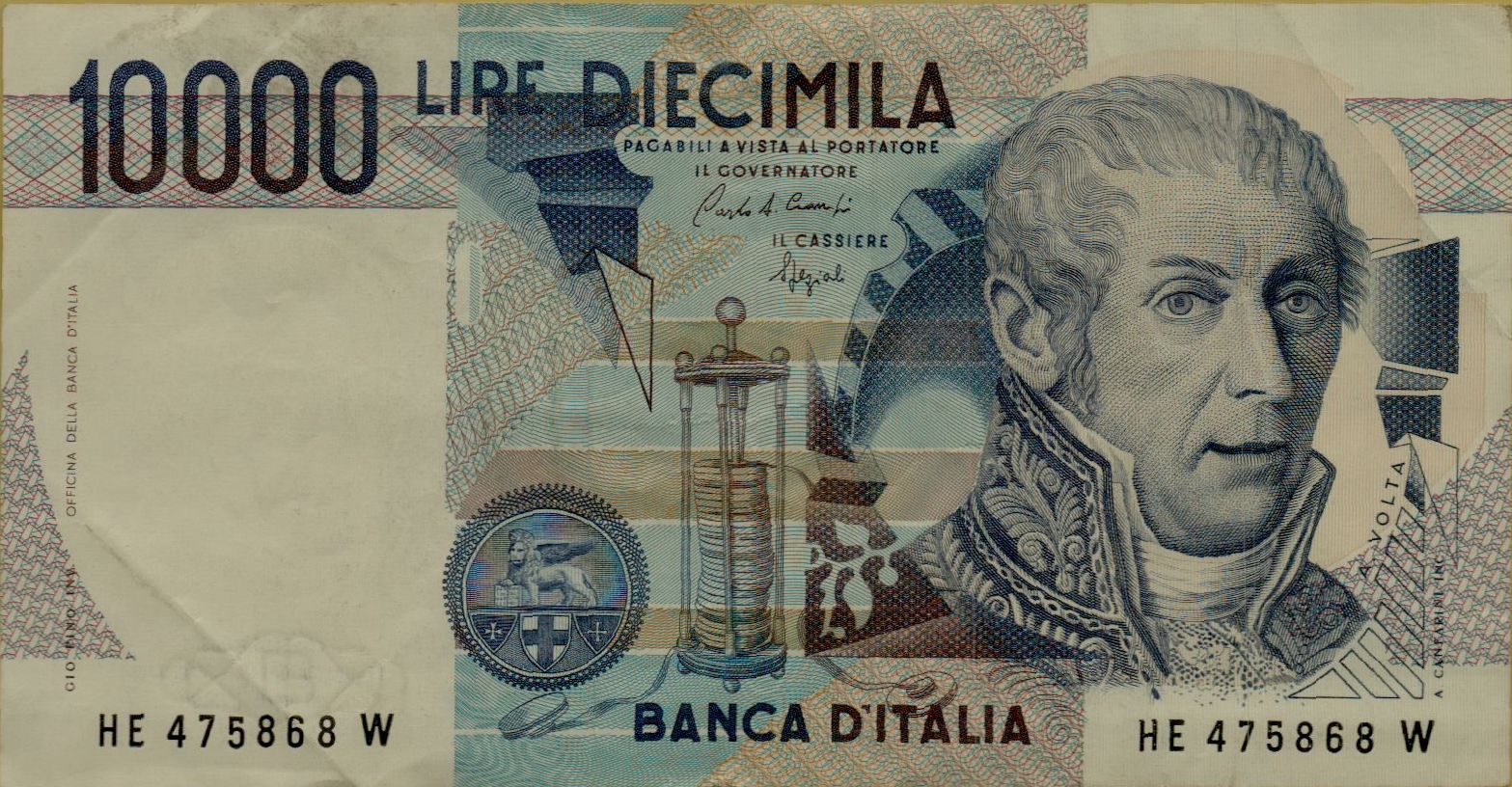 Italy 10000 1984 VF+ P-112/b